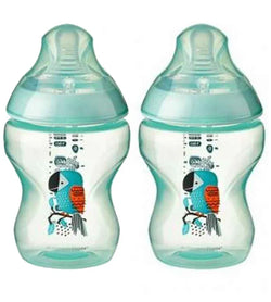 260ML/9OZ 2-PK Tinted Bottle Lime Pink + Green Tommee Tippee 422582