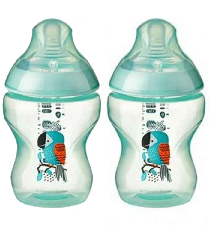 260ML/9OZ 2-PK Tinted Bottle Lime Pink + Green Tommee Tippee 422582